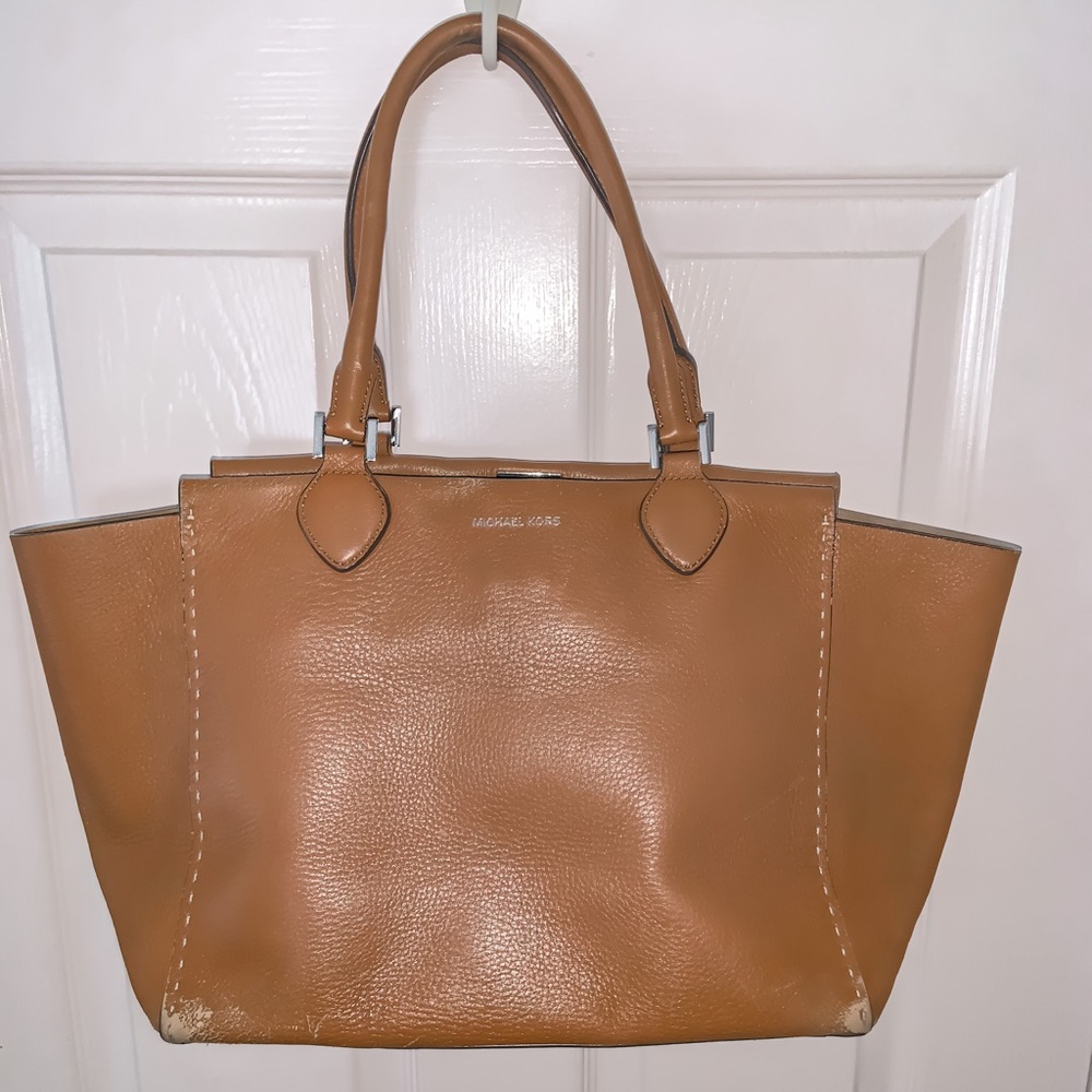 Michael Kors Miranda Large Deerskin Leather Tote